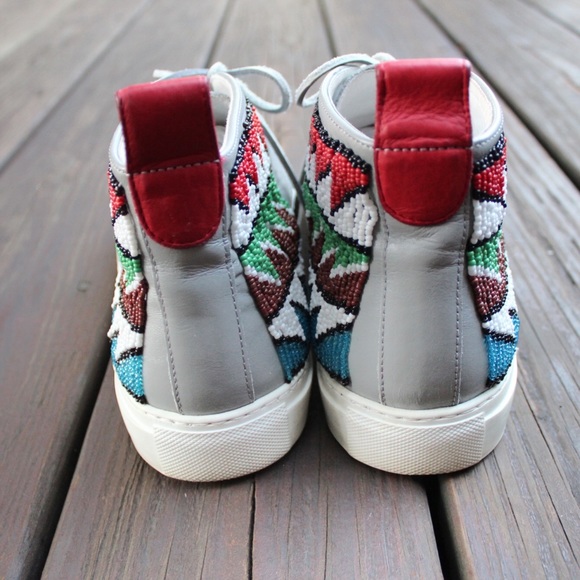Del Toro Beaded Aztec Chukka Sneakers 9 - Picture 4 of 12